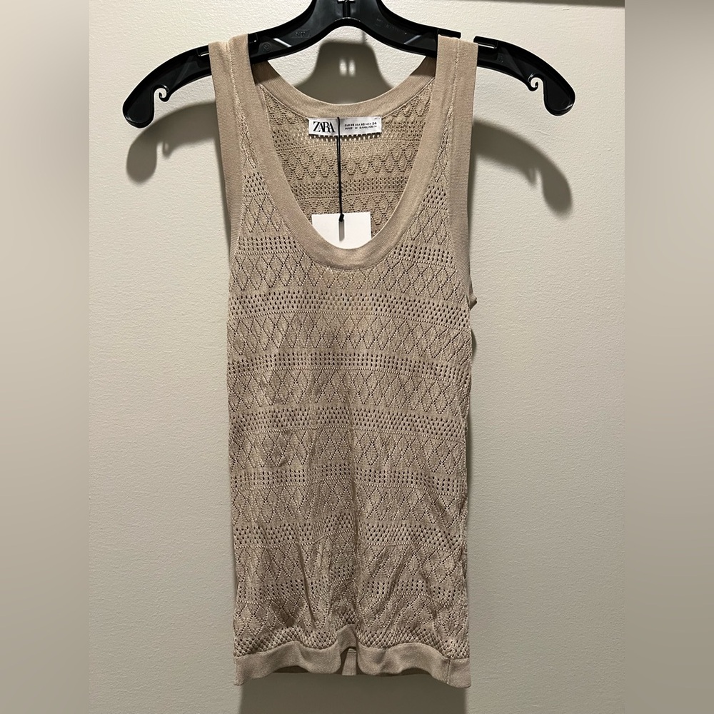 Zara Lace Like Tank Top NWT